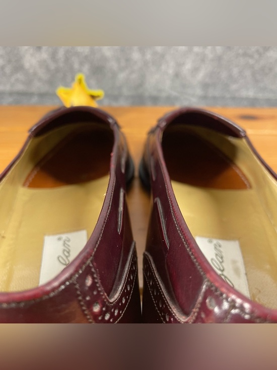 Mezlan Mens 11 B Burgundy Leather Kiltie Tassel Loafer Dress Shoe Made In Spain main image 6